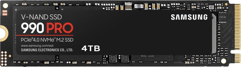 SAMSUNG SSD 990 PRO 4TB, PCIe Gen4 M.2 2280, Seq. Read Speeds Up-to 7,450MB/s for High End Computing, Gaming, and Heavy Duty Workstations (MZ-V9P4T0B/AM) Non-Heatsink