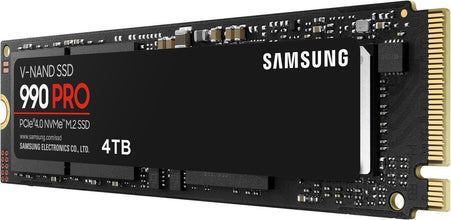 SAMSUNG SSD 990 PRO 4TB, PCIe Gen4 M.2 2280, Seq. Read Speeds Up-to 7,450MB/s for High End Computing, Gaming, and Heavy Duty Workstations (MZ-V9P4T0B/AM) Non-Heatsink